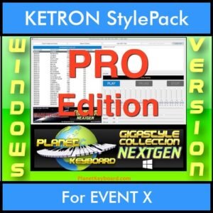 GIGASTYLECOLLECTION NEXTGEN By PK PROFESSIONAL EDITION With Style Player Software Vol. 1  - FOR PC - 9800 Styles for KETRON EVENT X in KST format