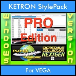 GIGASTYLECOLLECTION NEXTGEN By PK PROFESSIONAL EDITION With Style Player Software Vol. 1  - FOR PC - 9800 Styles for KETRON VEGA in PAT format