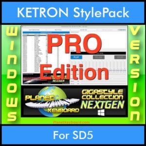 GIGASTYLECOLLECTION NEXTGEN By PK PROFESSIONAL EDITION With Style Player Software Vol. 1  - FOR PC - 9800 Styles for KETRON SD5 in PAT format