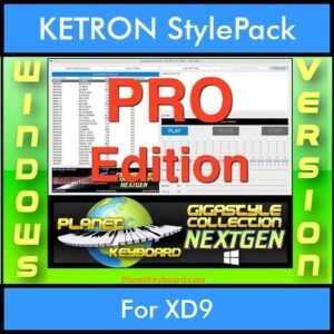 GIGASTYLECOLLECTION NEXTGEN By PK PROFESSIONAL EDITION With Style Player Software Vol. 1  - FOR PC - 9800 Styles for KETRON XD9 in PAT format