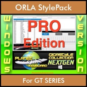 GIGASTYLECOLLECTION NEXTGEN By PK PROFESSIONAL EDITION With Style Player Software Vol. 1  - FOR PC - 9800 Styles for ORLA GT SERIES in STL format