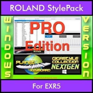 GIGASTYLECOLLECTION NEXTGEN By PK PROFESSIONAL EDITION With Style Player Software Vol. 1  - FOR PC - 9800 Styles for ROLAND EXR5 in STL format