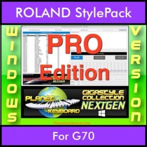 GIGASTYLECOLLECTION NEXTGEN By PK PROFESSIONAL EDITION With Style Player Software Vol. 1  - FOR PC - 9800 Styles for ROLAND G70 in STL format