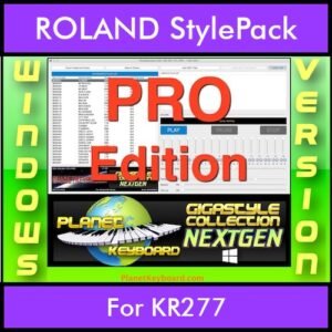 GIGASTYLECOLLECTION NEXTGEN By PK PROFESSIONAL EDITION With Style Player Software Vol. 1  - FOR PC - 9800 Styles for ROLAND KR277 in STL format