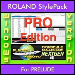 GIGASTYLECOLLECTION NEXTGEN By PK PROFESSIONAL EDITION With Style Player Software Vol. 1  - FOR PC - 9800 Styles for ROLAND PRELUDE in STL format