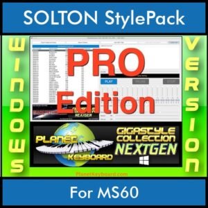 GIGASTYLECOLLECTION NEXTGEN By PK PROFESSIONAL EDITION With Style Player Software Vol. 1  - FOR PC - 9800 Styles for SOLTON MS60 in PAT format