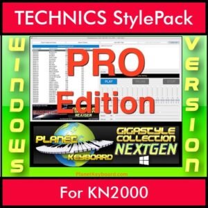 GIGASTYLECOLLECTION NEXTGEN By PK PROFESSIONAL EDITION With Style Player Software Vol. 1  - FOR PC - 9800 Styles for TECHNICS KN2000 in CMP format