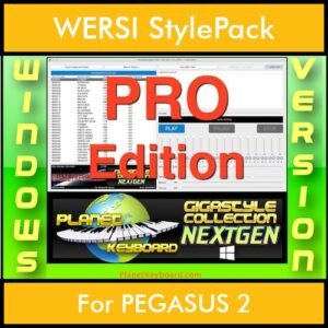 GIGASTYLECOLLECTION NEXTGEN By PK PROFESSIONAL EDITION With Style Player Software Vol. 1  - FOR PC - 9800 Styles for WERSI PEGASUS 2 in STE format