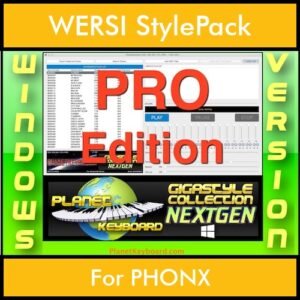 GIGASTYLECOLLECTION NEXTGEN By PK PROFESSIONAL EDITION With Style Player Software Vol. 1  - FOR PC - 9800 Styles for WERSI PHONX in STY format