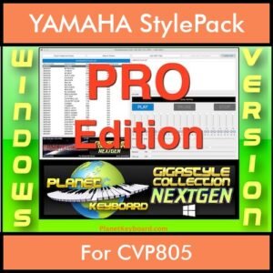 GIGASTYLECOLLECTION NEXTGEN By PK PROFESSIONAL EDITION With Style Player Software Vol. 1  - FOR PC - 9800 Styles for YAMAHA CVP805 in STY format