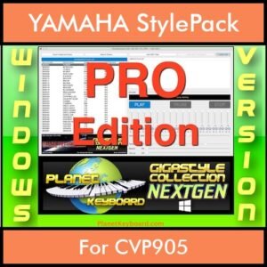 GIGASTYLECOLLECTION NEXTGEN By PK PROFESSIONAL EDITION With Style Player Software Vol. 1  - FOR PC - 9800 Styles for YAMAHA CVP905 in STY format