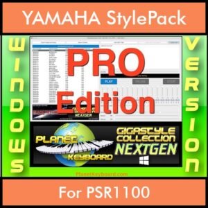 GIGASTYLECOLLECTION NEXTGEN By PK PROFESSIONAL EDITION With Style Player Software Vol. 1  - FOR PC - 9800 Styles for YAMAHA PSR1100 in STY format