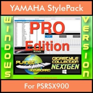 GIGASTYLECOLLECTION NEXTGEN By PK PROFESSIONAL EDITION With Style Player Software Vol. 1  - FOR PC - 9800 Styles for YAMAHA PSRSX900 in STY format