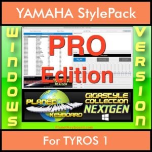 GIGASTYLECOLLECTION NEXTGEN By PK PROFESSIONAL EDITION With Style Player Software Vol. 1  - FOR PC - 9800 Styles for YAMAHA TYROS 1 in STY format