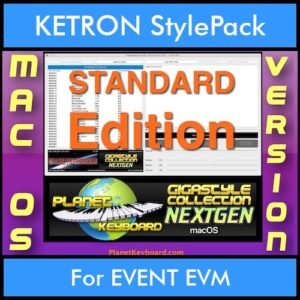 GIGASTYLECOLLECTION NEXTGEN By PK STANDARD EDITION With Style Player Software Vol. 1  - FOR MAC - 9600 Styles for KETRON EVENT EVM in KST format