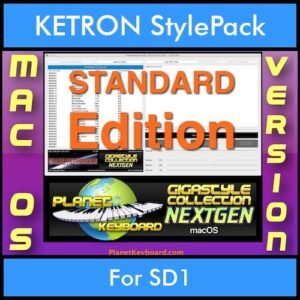 GIGASTYLECOLLECTION NEXTGEN By PK STANDARD EDITION With Style Player Software Vol. 1  - FOR MAC - 9600 Styles for KETRON SD1 in PAT format