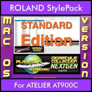 GIGASTYLECOLLECTION NEXTGEN By PK STANDARD EDITION With Style Player Software Vol. 1  - FOR MAC - 9600 Styles for ROLAND ATELIER AT900C in STL format