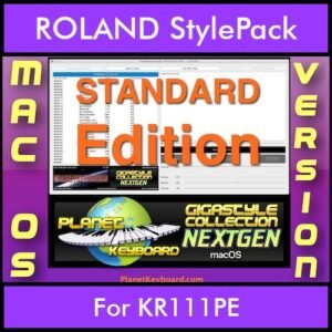 GIGASTYLECOLLECTION NEXTGEN By PK STANDARD EDITION With Style Player Software Vol. 1  - FOR MAC - 9600 Styles for ROLAND KR111PE in STL format