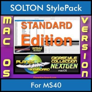 GIGASTYLECOLLECTION NEXTGEN By PK STANDARD EDITION With Style Player Software Vol. 1  - FOR MAC - 9600 Styles for SOLTON MS40 in PAT format