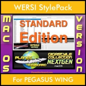 GIGASTYLECOLLECTION NEXTGEN By PK STANDARD EDITION With Style Player Software Vol. 1  - FOR MAC - 9600 Styles for WERSI PEGASUS WING in STY format