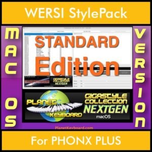 GIGASTYLECOLLECTION NEXTGEN By PK STANDARD EDITION With Style Player Software Vol. 1  - FOR MAC - 9600 Styles for WERSI PHONX PLUS in STE format