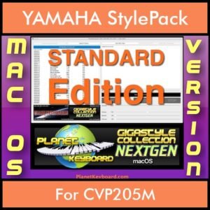 GIGASTYLECOLLECTION NEXTGEN By PK STANDARD EDITION With Style Player Software Vol. 1  - FOR MAC - 9600 Styles for YAMAHA CVP205M in STY format