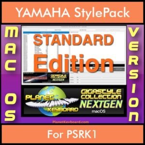 GIGASTYLECOLLECTION NEXTGEN By PK STANDARD EDITION With Style Player Software Vol. 1  - FOR MAC - 9600 Styles for YAMAHA PSRK1 in STY format