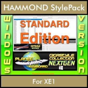 GIGASTYLECOLLECTION NEXTGEN By PK STANDARD EDITION With Style Player Software Vol. 1  - FOR PC - 9600 Styles for HAMMOND XE1 in PAT format