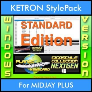 GIGASTYLECOLLECTION NEXTGEN By PK STANDARD EDITION With Style Player Software Vol. 1  - FOR PC - 9600 Styles for KETRON MIDJAY PLUS in PAT format