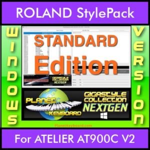 GIGASTYLECOLLECTION NEXTGEN By PK STANDARD EDITION With Style Player Software Vol. 1  - FOR PC - 9600 Styles for ROLAND ATELIER AT900C V2 in STL format