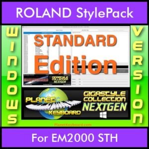 GIGASTYLECOLLECTION NEXTGEN By PK STANDARD EDITION With Style Player Software Vol. 1  - FOR PC - 9600 Styles for ROLAND EM2000 STH in STH format