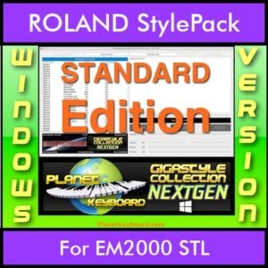 GIGASTYLECOLLECTION NEXTGEN By PK STANDARD EDITION With Style Player Software Vol. 1  - FOR PC - 9600 Styles for ROLAND EM2000 STL in STL format