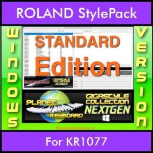 GIGASTYLECOLLECTION NEXTGEN By PK STANDARD EDITION With Style Player Software Vol. 1  - FOR PC - 9600 Styles for ROLAND KR1077 in STL format