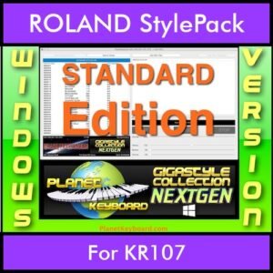 GIGASTYLECOLLECTION NEXTGEN By PK STANDARD EDITION With Style Player Software Vol. 1  - FOR PC - 9600 Styles for ROLAND KR107 in STL format