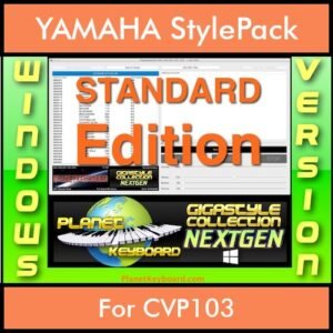 GIGASTYLECOLLECTION NEXTGEN By PK STANDARD EDITION With Style Player Software Vol. 1  - FOR PC - 9600 Styles for YAMAHA CVP103 in STY format