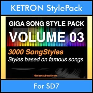 GIGASONGSTYLESPACK By PK GIGAPACK Vol. 3  - GIGA SONG STYLES PACK - 3000 Song Styles for KETRON SD7 in KST format