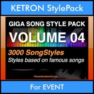 GIGASONGSTYLESPACK By PK GIGAPACK Vol. 4  - GIGA SONG STYLES PACK - 3000 Song Styles for KETRON EVENT in KST format