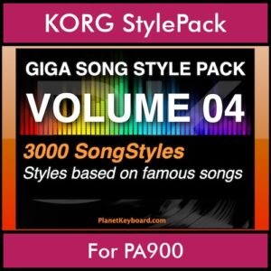 GIGASONGSTYLESPACK By PK GIGAPACK Vol. 4  - GIGA SONG STYLES PACK - 3000 Song Styles for KORG PA900 in STY format