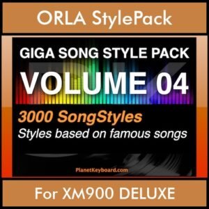 GIGASONGSTYLESPACK By PK GIGAPACK Vol. 4  - GIGA SONG STYLES PACK - 3000 Song Styles for ORLA XM900 DELUXE in STL format
