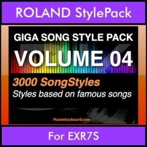 GIGASONGSTYLESPACK By PK GIGAPACK Vol. 4  - GIGA SONG STYLES PACK - 3000 Song Styles for ROLAND EXR7S in STL format