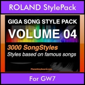 GIGASONGSTYLESPACK By PK GIGAPACK Vol. 4  - GIGA SONG STYLES PACK - 3000 Song Styles for ROLAND GW7 in STL format