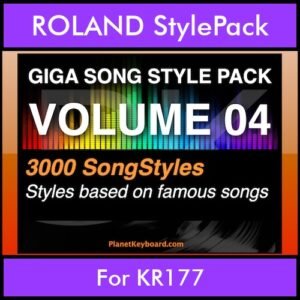 GIGASONGSTYLESPACK By PK GIGAPACK Vol. 4  - GIGA SONG STYLES PACK - 3000 Song Styles for ROLAND KR177 in STL format