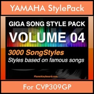 GIGASONGSTYLESPACK By PK GIGAPACK Vol. 4  - GIGA SONG STYLES PACK - 3000 Song Styles for YAMAHA CVP309GP in STY format