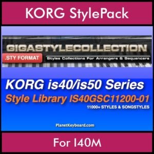 The GIGA Style Collection By PK GIGAPACK Vol. 1  - 11200 Styles - 11200 Styles for KORG I40M in STY format