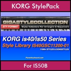 The GIGA Style Collection By PK GIGAPACK Vol. 1  - 11200 Styles - 11200 Styles for KORG IS50B in STY format