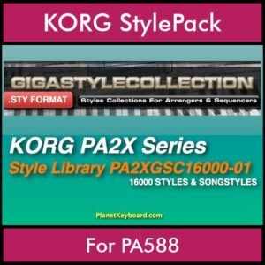 The GIGA Style Collection By PK GIGAPACK Vol. 1  - 16000 Styles - 16000 Styles for KORG PA588 in STY format