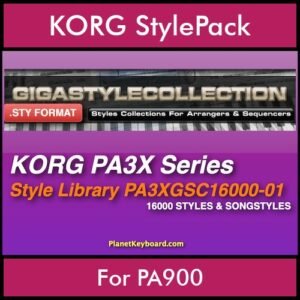 The GIGA Style Collection By PK GIGAPACK Vol. 1  - 16000 Styles - 16000 Styles for KORG PA900 in STY format