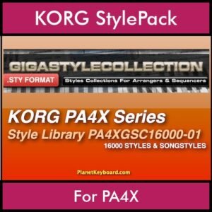 The GIGA Style Collection By PK GIGAPACK Vol. 1  - 16000 Styles - 16000 Styles for KORG PA4X in STY format