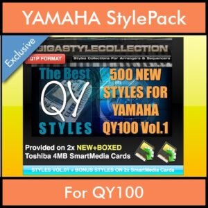 QY100 Style Pack By PK Vol. 1  - 500 Styles Vol. 01 - 500 Styles for YAMAHA QY100 in Q1P format