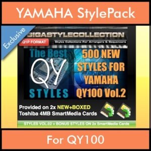 QY100 Style Pack By PK Vol. 2  - 500 Styles Vol. 02 - 500 Styles for YAMAHA QY100 in Q1P format